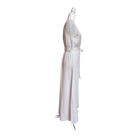 Andie Swim White Linen Sleeveless V Neck Wrap Maxi Womens Size M Swim Cover Up - Picture 2 of 15